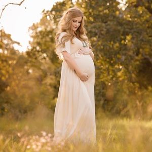 PinkBlush Chiffon Maternity Dress